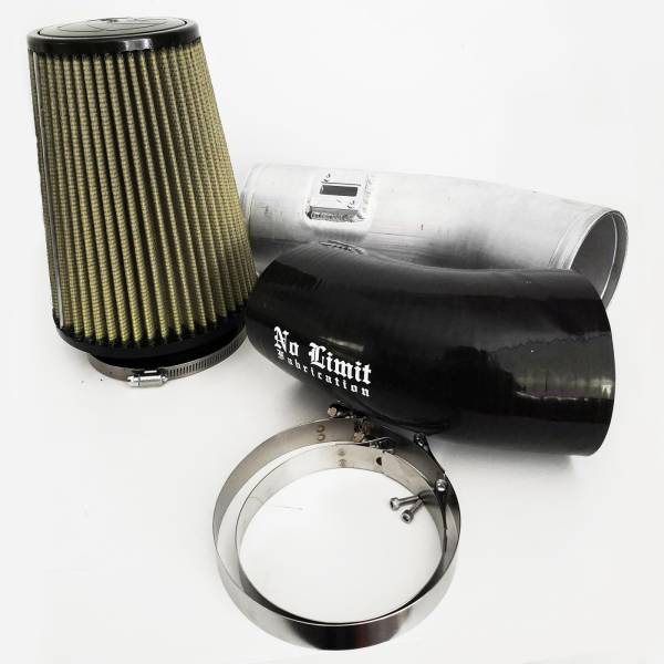 No Limit Fabrication - No Limit Fabrication 6.7 Cold Air Intake 11-16 Ford Super Duty Power Stroke Raw PG7 Filter Stage 1 - 67CAIRP1
