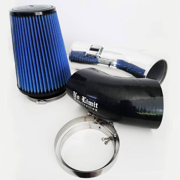 No Limit Fabrication - No Limit Fabrication 6.7 Cold Air Intake 11-16 Ford Super Duty Power Stroke Polished Oiled Filter Stage 1 - 67CAIPO1