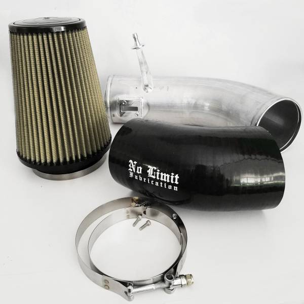 No Limit Fabrication - No Limit Fabrication 6.7 Cold Air Intake 11-16 Ford Super Duty Power Stroke Raw PG7 Filter Stage 2 - 67CAIRP