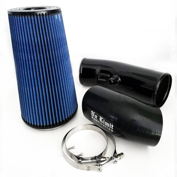 No Limit Fabrication - No Limit Fabrication 6.7 Cold Air Intake 11-16 Ford Super Duty Power Stroke Black Oiled Filter Stage 2 - 67CAIBO