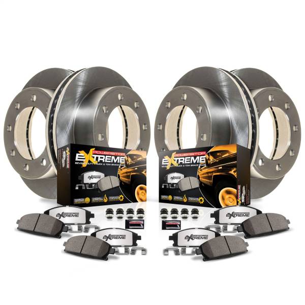 Power Stop - Power Stop PowerStop-Front and Rear Medium Duty Z36 Truck Brake Pad and Rotor Kit - MDK9021