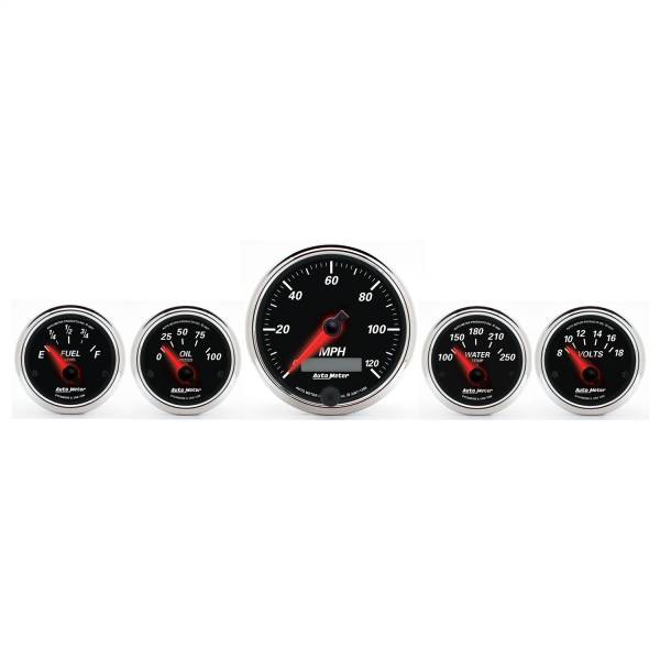 AutoMeter - AutoMeter 5 PC. GAUGE KIT,  3-3/8in./2-1/16in. - 1201