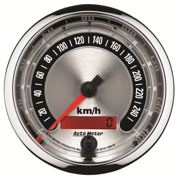 AutoMeter - AutoMeter 3-3/8in. SPEEDOMETER,  0-260 KPH - 1288-M