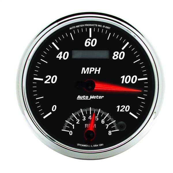 AutoMeter - AutoMeter 5in. TACHOMETER/SPEEDOMETER COMBO,  8K RPM/120 MPH - 1291