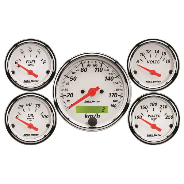 AutoMeter - AutoMeter 5 PC. GAUGE KIT,  3-1/8in./2-1/16in. - 1302-M