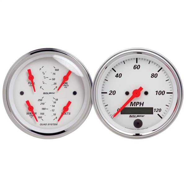 AutoMeter - AutoMeter 2 PC. GAUGE KIT,  3-3/8in. QUAD/SPEEDOMETER - 1308