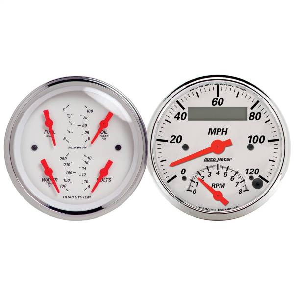 AutoMeter - AutoMeter 2 PC. GAUGE KIT,  3-3/8in. QUAD/TACH/SPEEDO - 1309