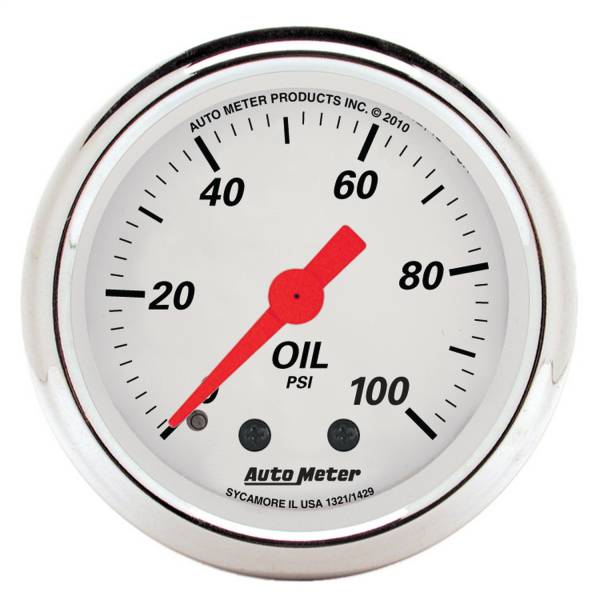 AutoMeter - AutoMeter 2-1/16in. OIL PRESSURE,  0-100 PSI - 1321