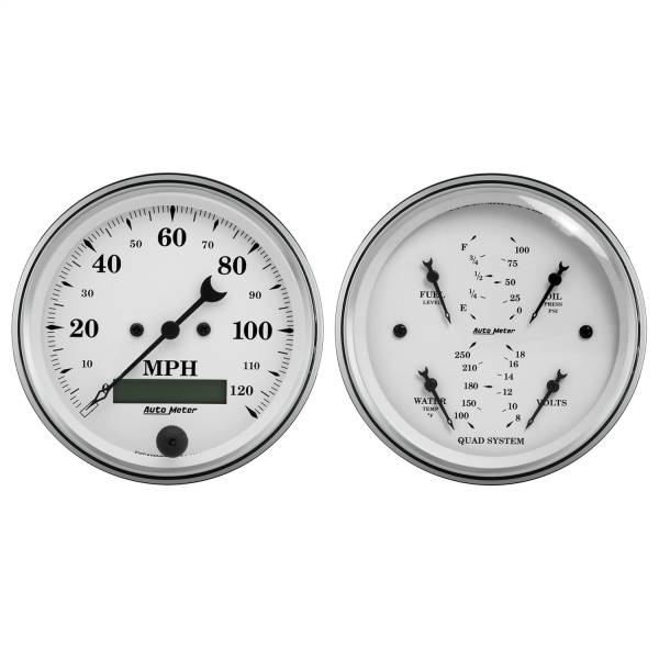 AutoMeter - AutoMeter 2 PC. GAUGE KIT,  3-3/8in. QUAD/SPEEDOMETER - 1600