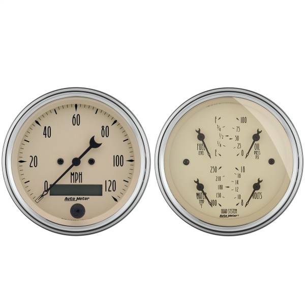 AutoMeter - AutoMeter 2 PC. GAUGE KIT,  3-3/8in. QUAD/SPEEDOMETER - 1800