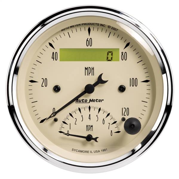 AutoMeter - AutoMeter 3-3/8in. TACHOMETER/SPEEDOMETER COMBO,  8K RPM/120 MPH - 1881