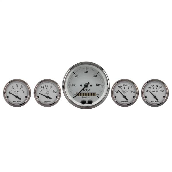 AutoMeter - AutoMeter 5 PC. GAUGE KIT,  3-3/8in./2-1/16in. - 1950