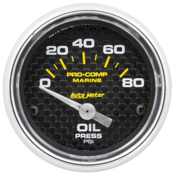 AutoMeter - AutoMeter 2-1/16in. OIL PRESSURE,  0-80 PSI - 200744-40