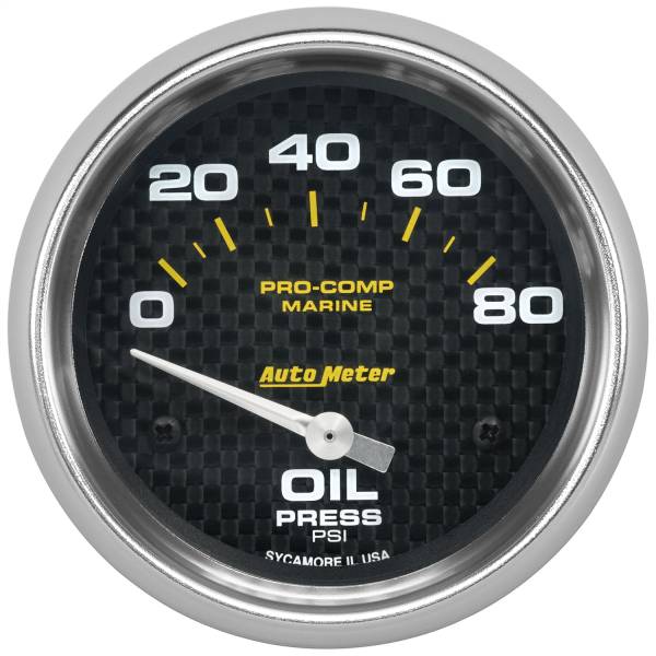 AutoMeter - AutoMeter 2-5/8in. OIL PRESSURE,  0-80 PSI - 200747-40