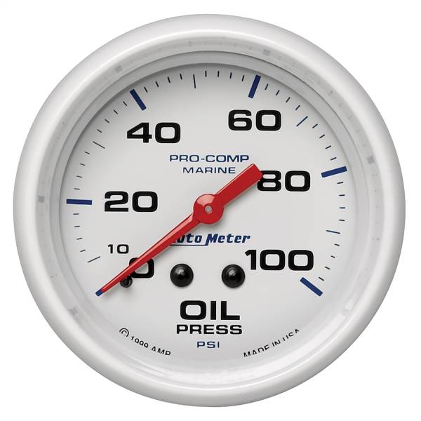 AutoMeter - AutoMeter 2-5/8in. OIL PRESSURE,  0-100 PSI - 200777