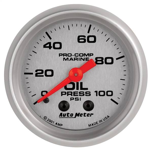 AutoMeter - AutoMeter 2-1/16in. OIL PRESSURE,  0-100 PSI - 200790-33