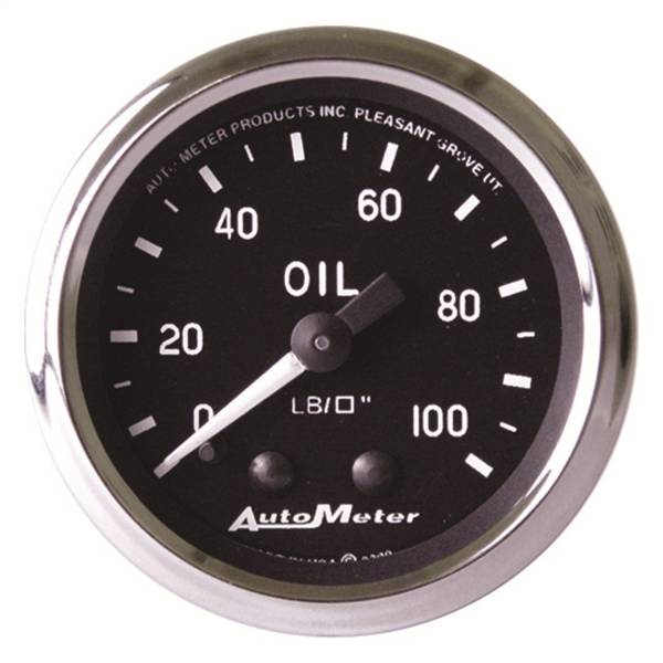 AutoMeter - AutoMeter 2-1/16in. OIL PRESSURE,  0-100 PSI - 201006