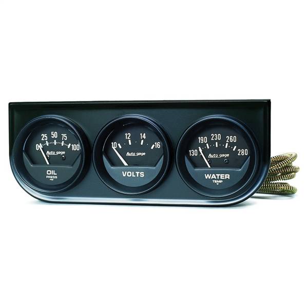 AutoMeter - AutoMeter GAUGE CONSOLE,  OILP/WTMP/VOLT - 2348
