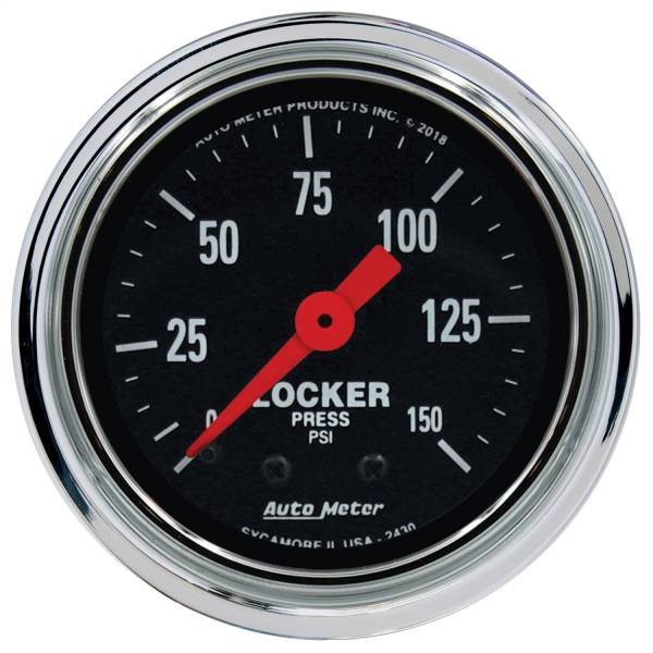 AutoMeter - AutoMeter 2-1/16in. AIR LOCKER PRESSURE,  0-150 PSI - 2430
