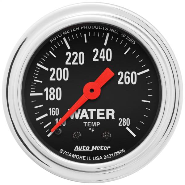 AutoMeter - AutoMeter 2-1/16in. WATER TEMPERATURE,  140-280 deg.F - 2431