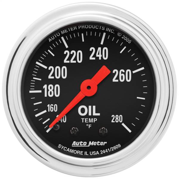 AutoMeter - AutoMeter 2-1/16in. OIL TEMPERATURE,  140-280 deg.F - 2441