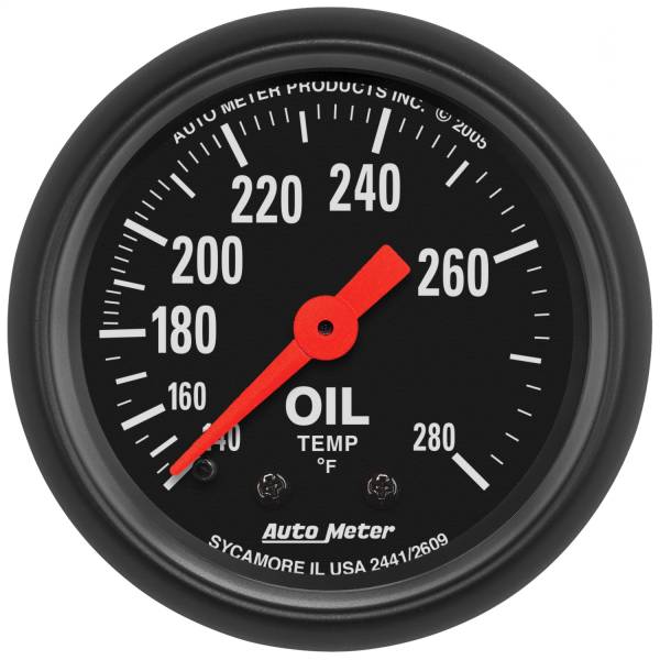 AutoMeter - AutoMeter 2-1/16in. OIL TEMPERATURE,  140-280 deg.F - 2609