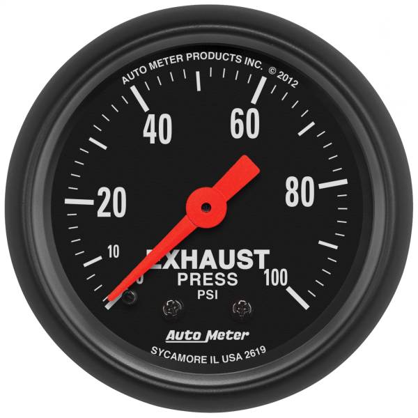 AutoMeter - AutoMeter 2-1/16in. EXHAUST PRESSURE,  0-100 PSI - 2619