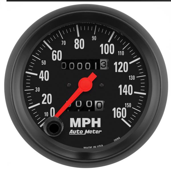 AutoMeter - AutoMeter 3-3/8in. SPEEDOMETER,  0-160 MPH - 2694
