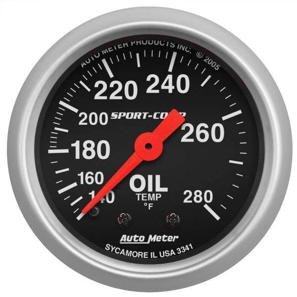 AutoMeter - AutoMeter 2-1/16in. OIL TEMPERATURE,  140-280 deg.F - 3341