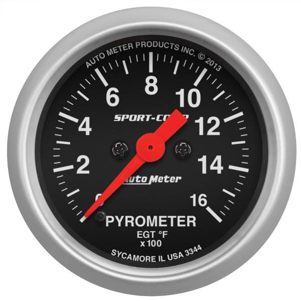 AutoMeter - AutoMeter 2-1/16in. PYROMETER,  0-1600 deg.F - 3344