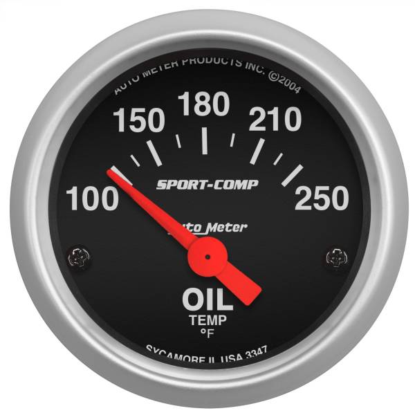 AutoMeter - AutoMeter 2-1/16in. OIL TEMPERATURE,  100-250 deg.F - 3347