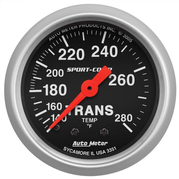 AutoMeter - AutoMeter 2-1/16in. TRANSMISSION TEMPERATURE,  140-280 deg.F - 3351