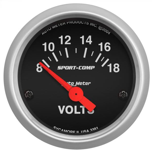 AutoMeter - AutoMeter 2-1/16in. VOLTMETER,  8-18V - 3391