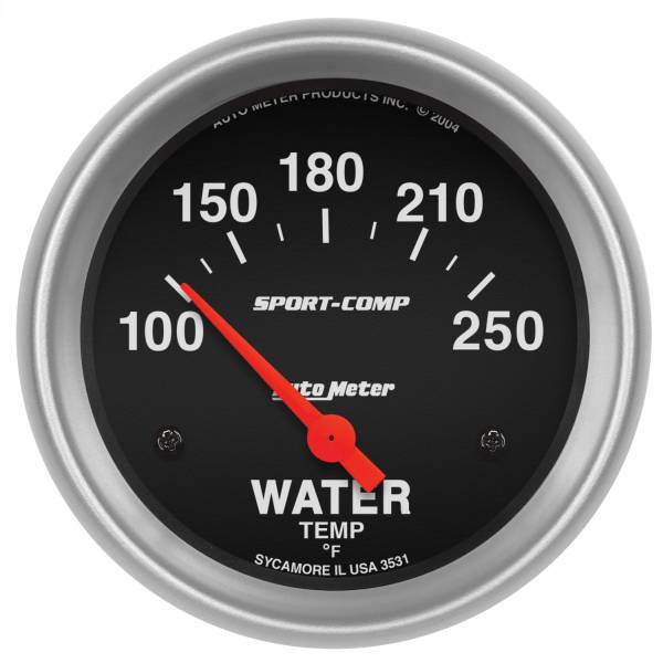AutoMeter - AutoMeter 2-5/8in. WATER TEMPERATURE,  100-250 deg.F - 3531