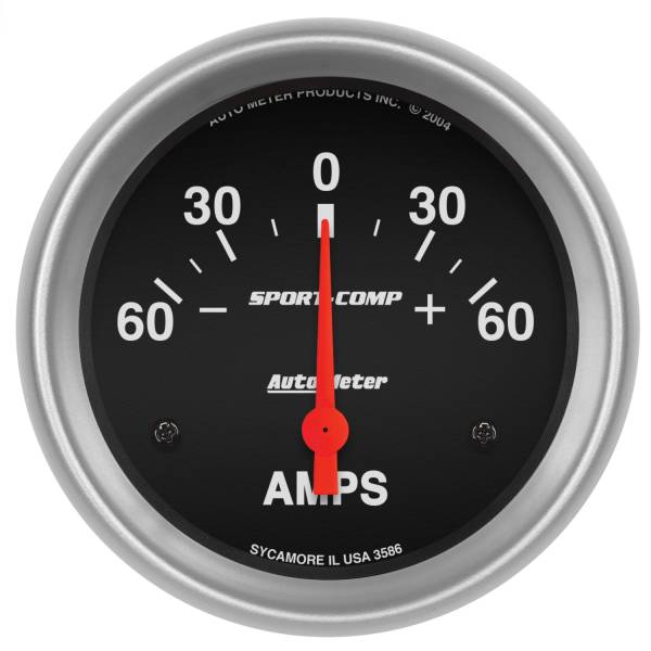 AutoMeter - AutoMeter 2-5/8in. AMMETER,  60-0-60 AMPS - 3586