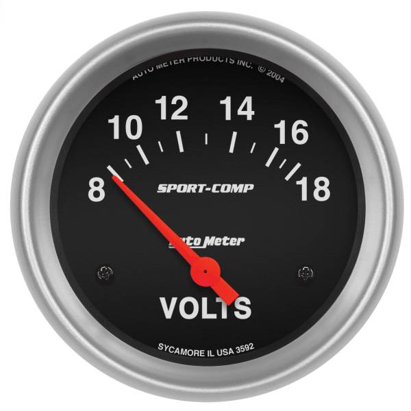 AutoMeter - AutoMeter 2-5/8in. VOLTMETER,  8-18V - 3592