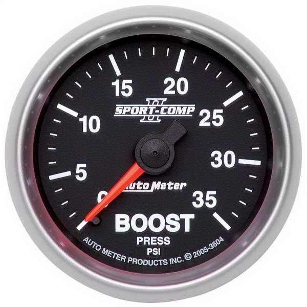 AutoMeter - AutoMeter 2-1/16in. BOOST,  0-35 PSI - 3604