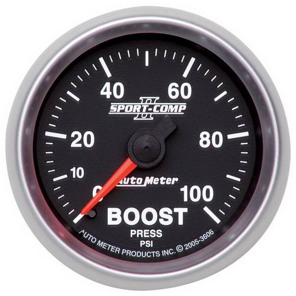 AutoMeter - AutoMeter 2-1/16in. BOOST,  0-100 PSI - 3606