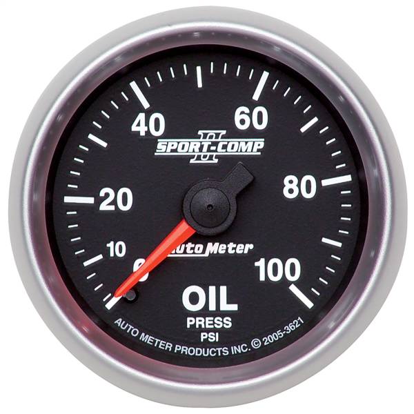 AutoMeter - AutoMeter 2-1/16in. OIL PRESSURE,  0-100 PSI - 3621