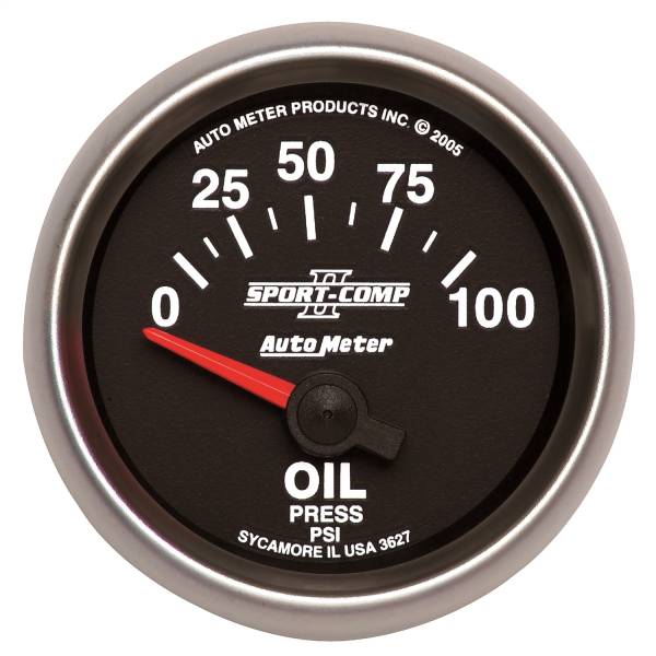 AutoMeter - AutoMeter 2-1/16in. OIL PRESSURE,  0-100 PSI - 3627