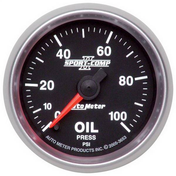 AutoMeter - AutoMeter 2-1/16in. OIL PRESSURE,  0-100 PSI - 3653