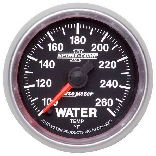 AutoMeter - AutoMeter 2-1/16in. WATER TEMPERATURE,  100-260 deg.F - 3655