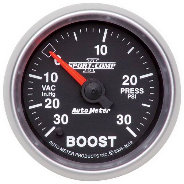 AutoMeter - AutoMeter 2-1/16in. BOOST/VACUUM,  30 IN HG/30 PSI - 3659