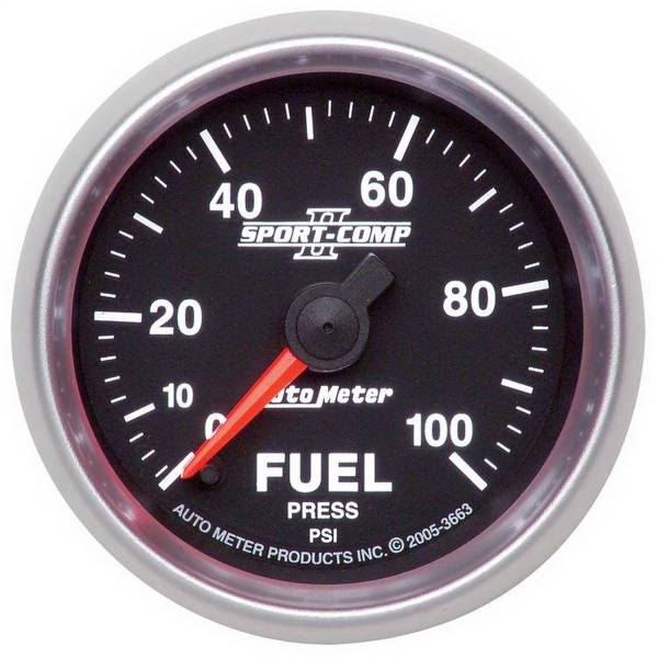 AutoMeter - AutoMeter 2-1/16in. FUEL PRESSURE,  0-100 PSI - 3663