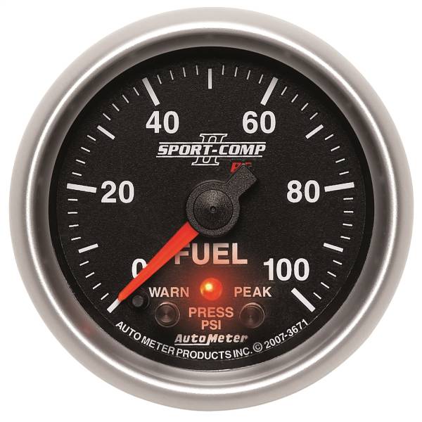 AutoMeter - AutoMeter 2-1/16in. FUEL PRESSURE,  0-100 PSI - 3671