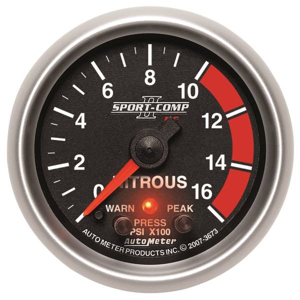 AutoMeter - AutoMeter 2-1/16in. NITROUS PRESSURE,  0-1600 PSI - 3673