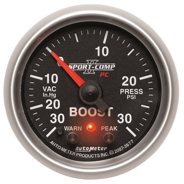 AutoMeter - AutoMeter 2-1/16in. BOOST/VACUUM,  30 IN HG/30 PSI - 3677