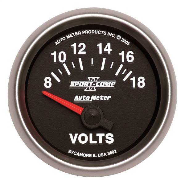 AutoMeter - AutoMeter 2-1/16in. VOLTMETER,  8-18V - 3692