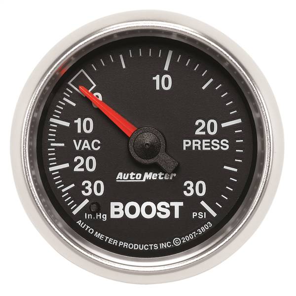 AutoMeter - AutoMeter 2-1/16in. BOOST/VACUUM,  30 IN HG/30 PSI - 3803