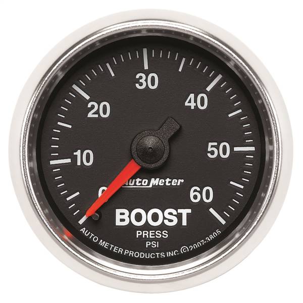 AutoMeter - AutoMeter 2-1/16in. BOOST,  0-60 PSI - 3805